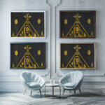 Design for a Pile Carpet or Textile 1805–10 Unknown framed posters mockup