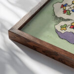 Design for a Printed Fabric 1820–40 Unknown close up dark wood mockup