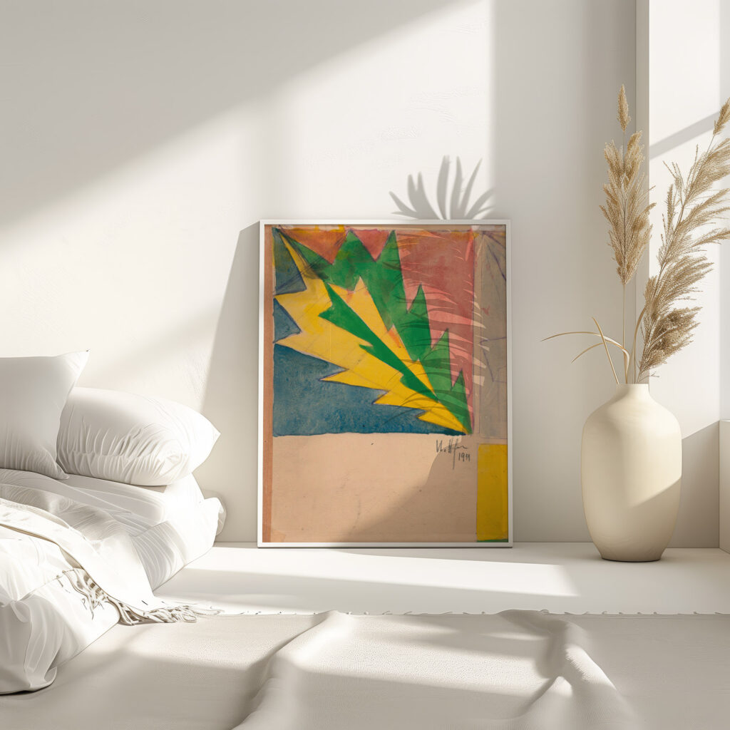 Design for a Textile with Stylized Leaf 1911 Unknown 4 mockup