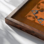 Design for a Woven Fabric 1825–50 Unknown close up dark wood mockup