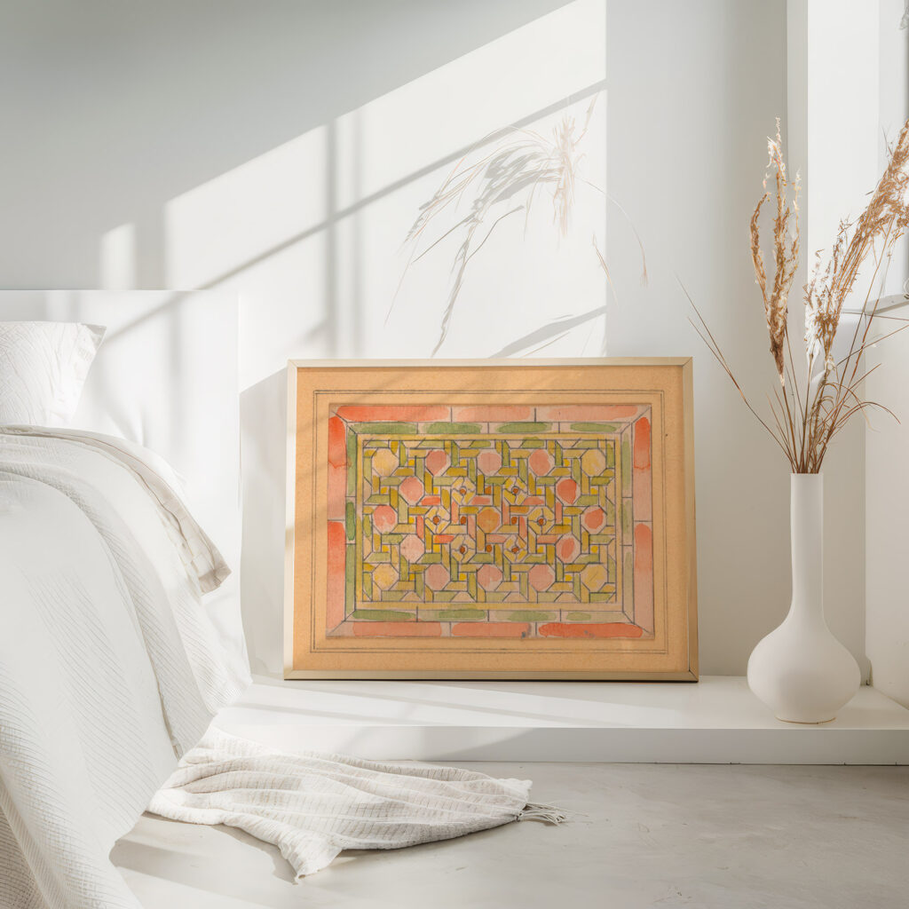 Design for stained glass late 19th century Unknown 4 mockup