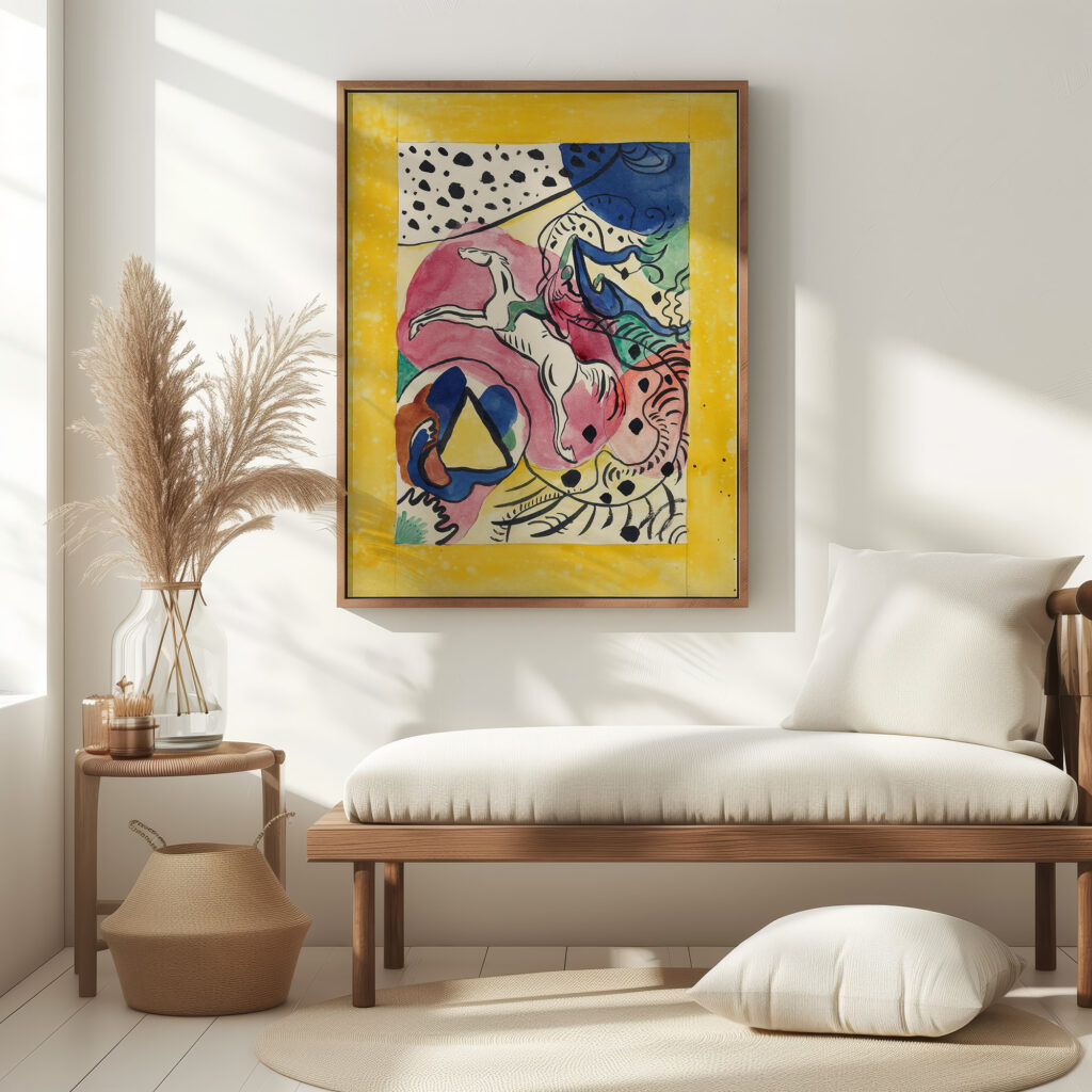 Design for the cover of the almanac ‘The Blue Rider 1911 Wassily Kandinsky 1 5 mockup