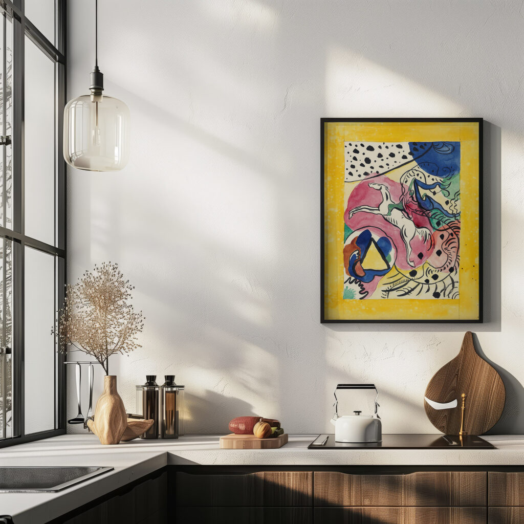 Design for the cover of the almanac ‘The Blue Rider 1911 Wassily Kandinsky 1 6 mockup