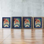 Design for the cover of the almanac ‘The Blue Rider 1911 Wassily Kandinsky framed posters mockup
