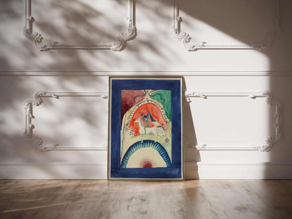 Design for the cover of the almanac ‘The Blue Rider 1911 Wassily Kandinsky video mockup