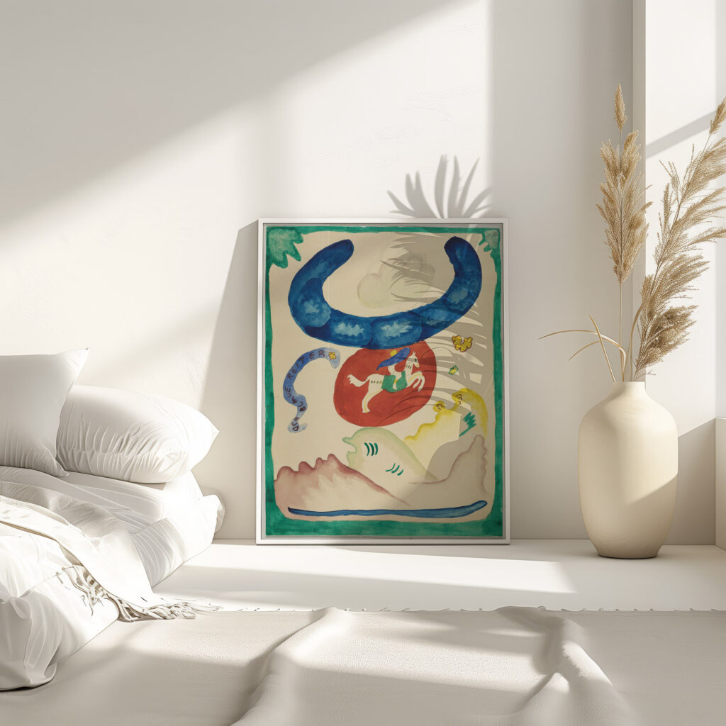 Design for the cover of the almanac ‘The Blue Rider VIII 1911 Wassily Kandinsky 4 mockup