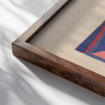 Design proposals for Puck Theater New York NY.Interior perspective study 1941 Winold Reiss close up dark wood mockup