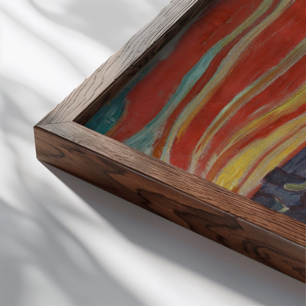 Despair 1894 Edvard Munch close up dark wood mockup