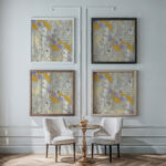 Dessin De Fleurs Georges de Feure framed posters mockup