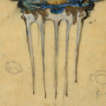 Dessin preparatoire pour un peigne orne de cygnes et de nenuphars 1900 Georges Callot 8 mockup