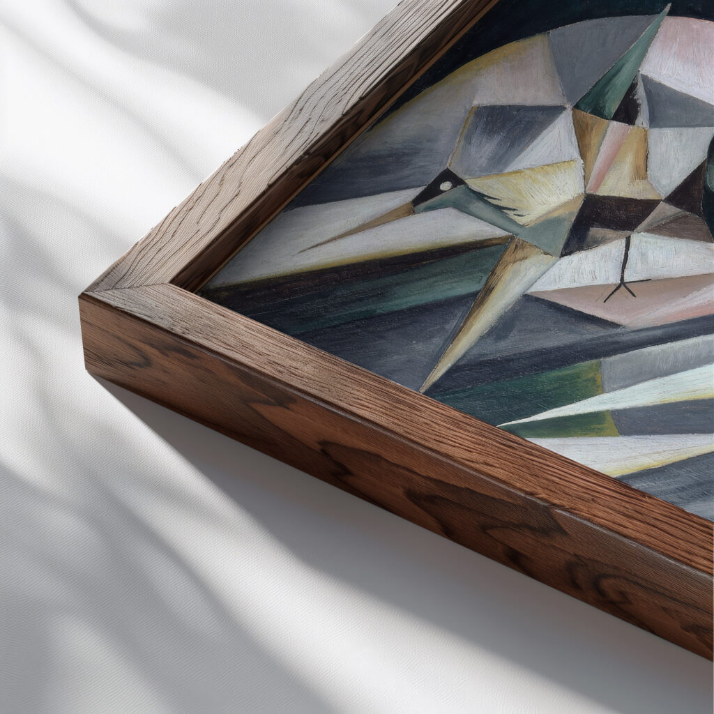 Destiny dedicated to my first wife 1918 Fritz Baumann close up dark wood mockup