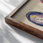 Det syke oye 1930 Edvard Munch close up dark wood mockup