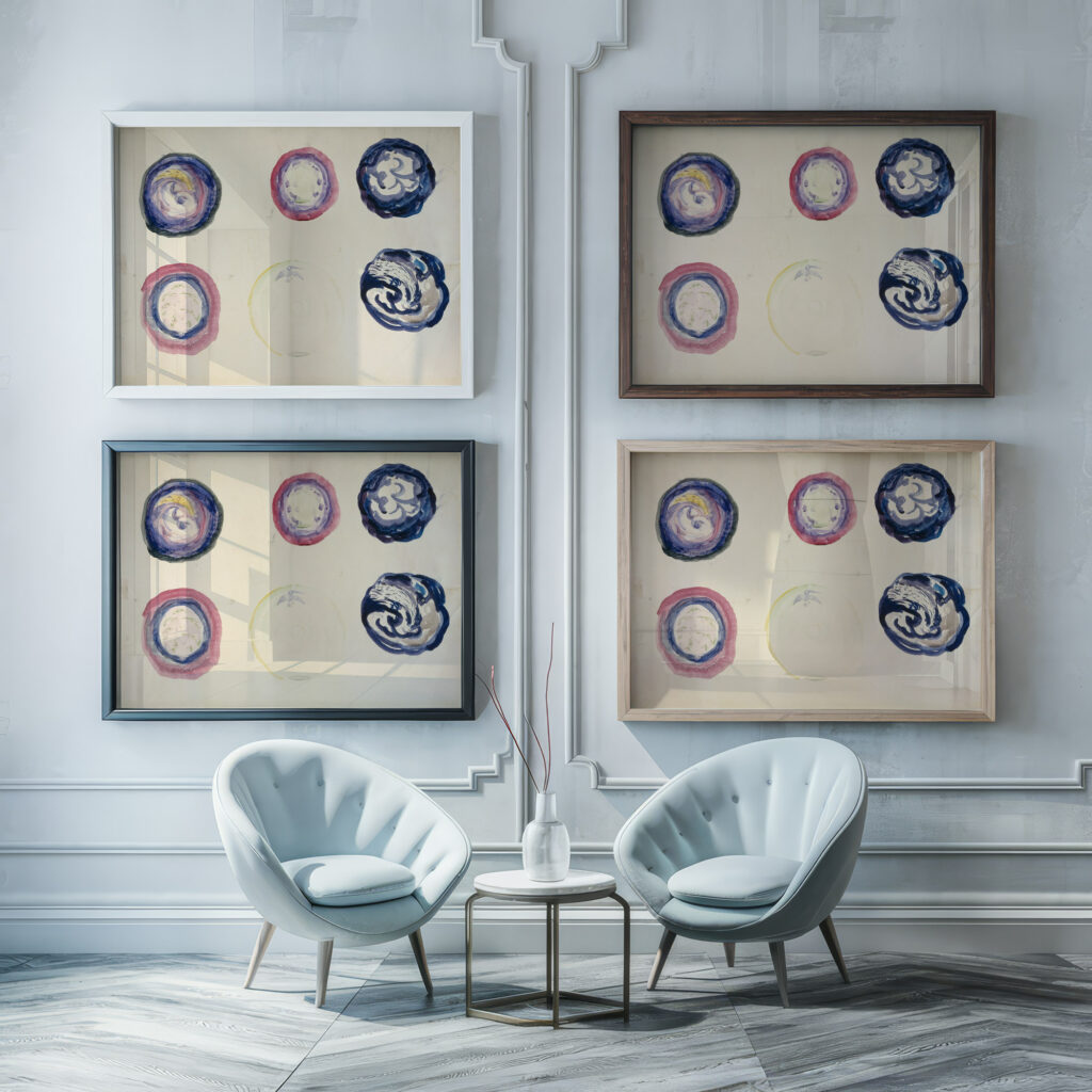 Det syke oye 1930 Edvard Munch framed posters mockup