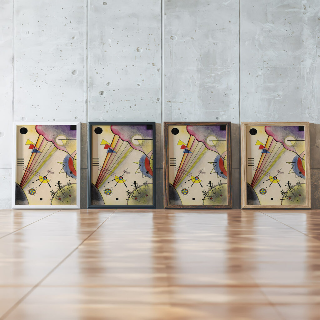 Deutliche Verbindung Clear Connection 1925 Wassily Kandinsky framed posters mockup