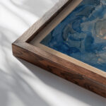 Deux Femmes dans Interieur 1892 Edouard Vuillard close up dark wood mockup