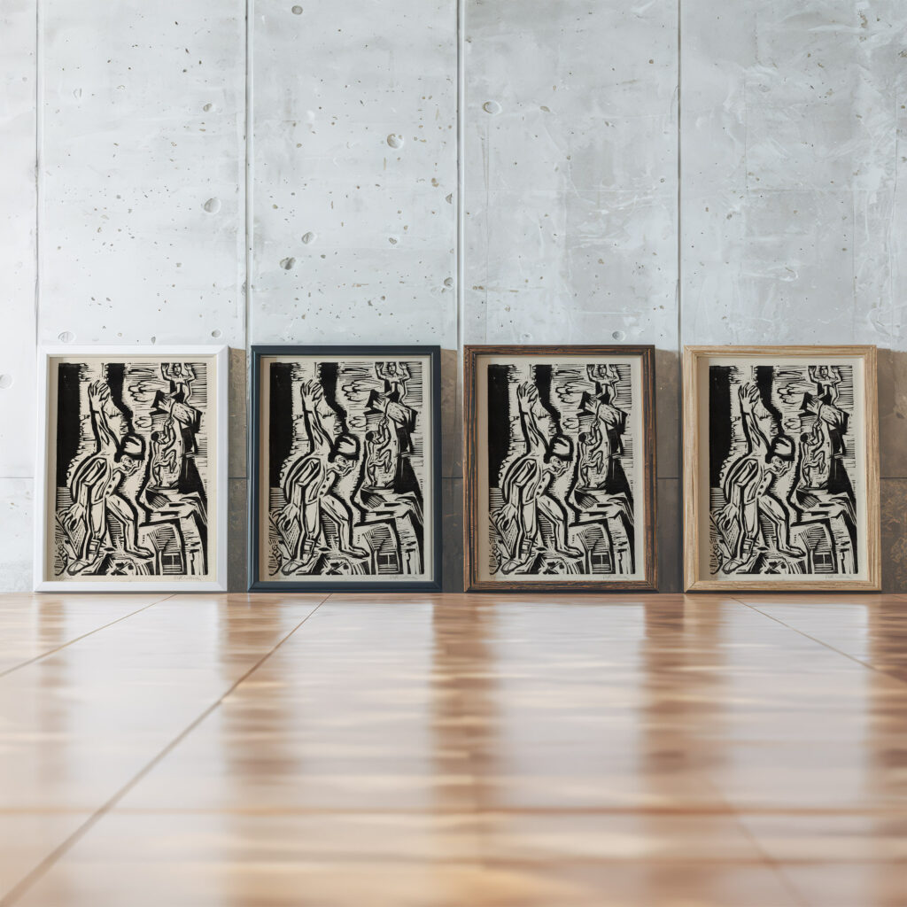 Die Bergsteiger ca 1928 Ernst Ludwig Kirchner framed posters mockup