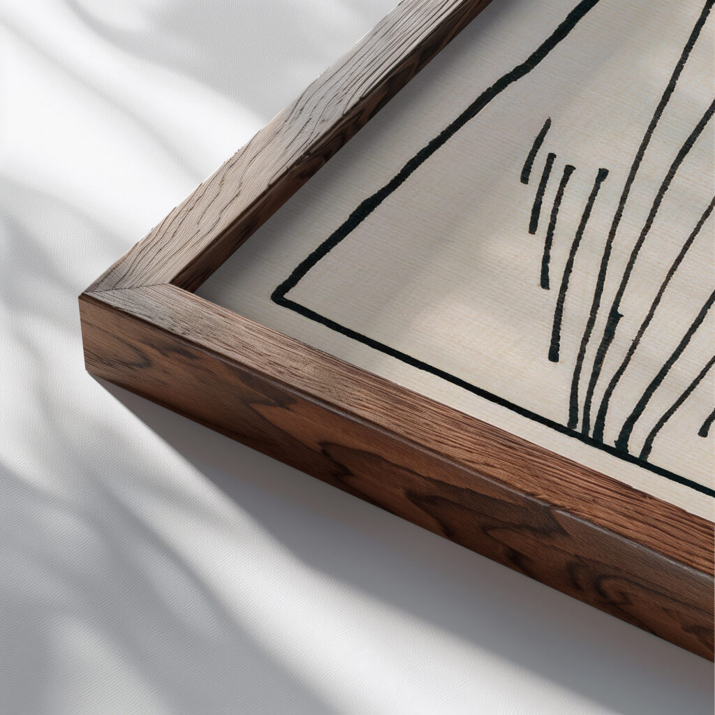 Die Brucke around 1920 Karl Wiener close up dark wood mockup