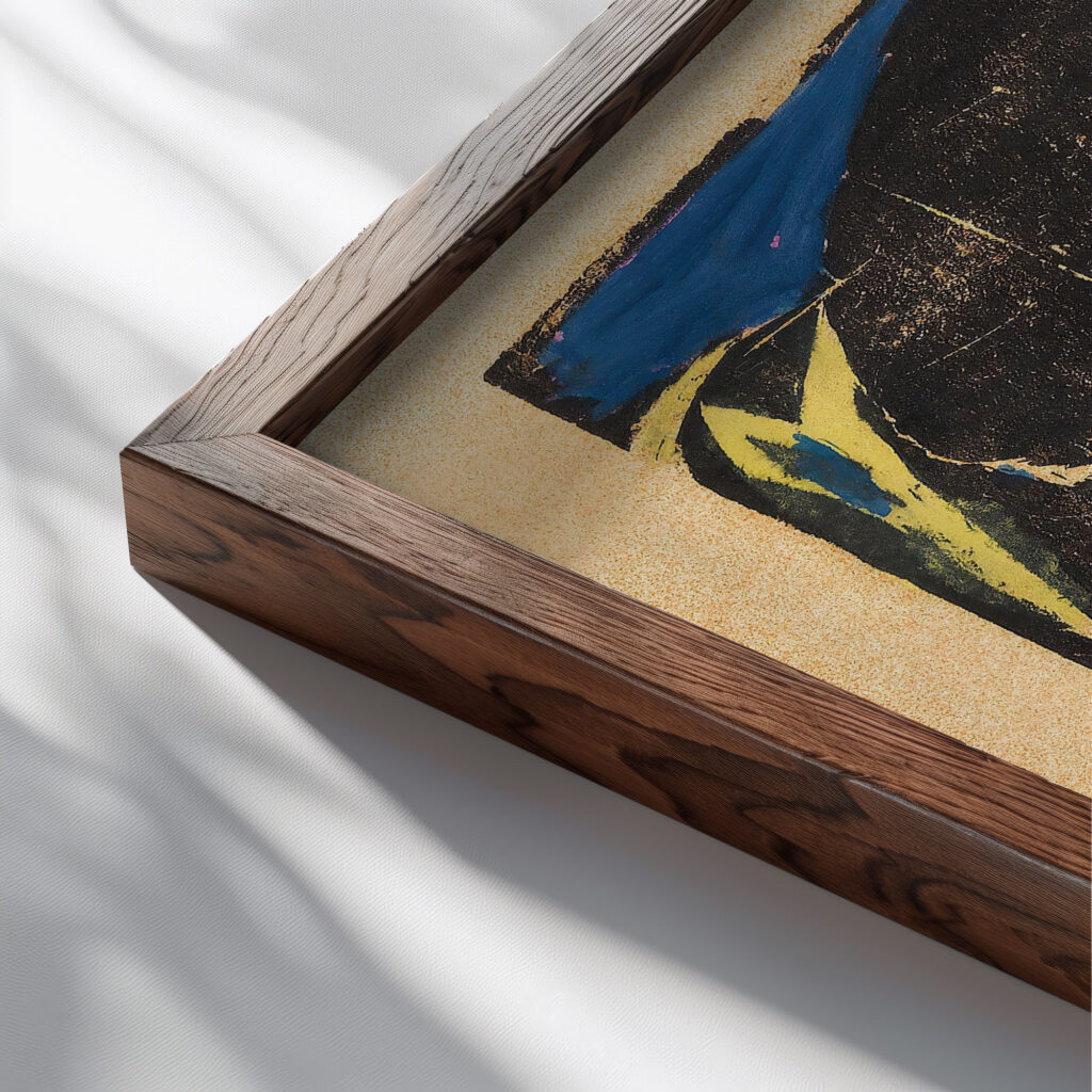 Die Geliebte 1915 Ernst Ludwig Kirchner 1 close up dark wood mockup