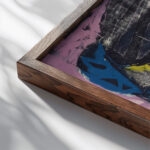 Die Geliebte 1915 Ernst Ludwig Kirchner close up dark wood mockup