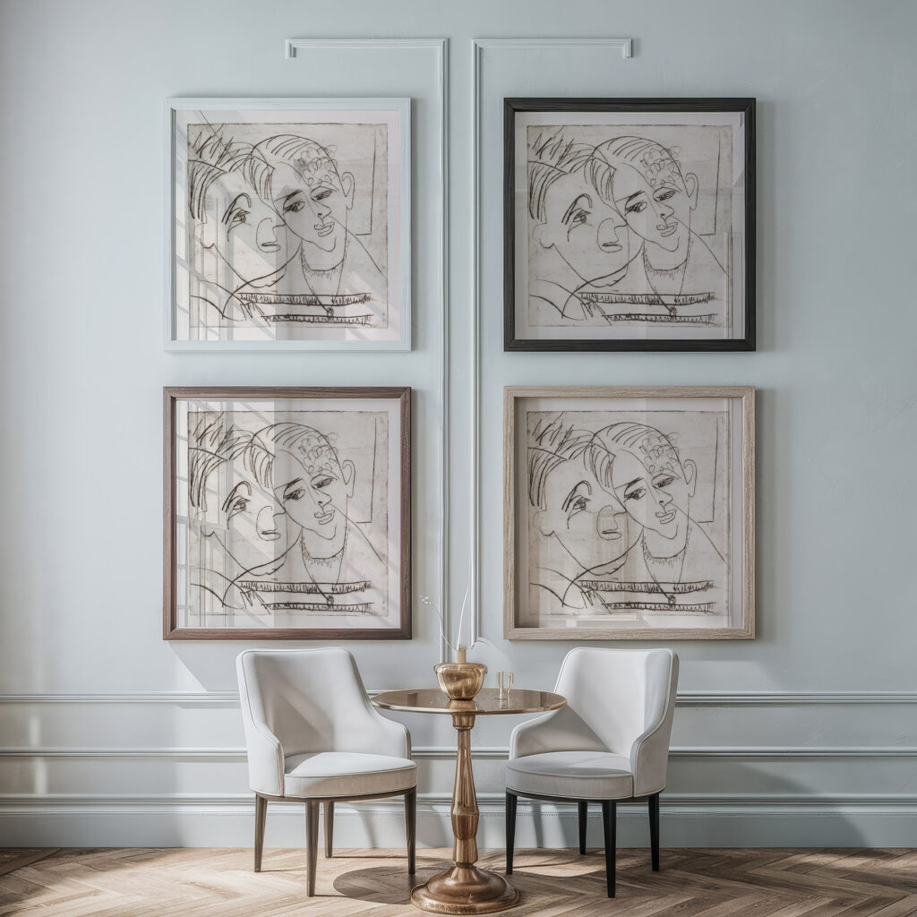 Die Hembusse 1931 Ernst Ludwig Kirchner framed posters mockup