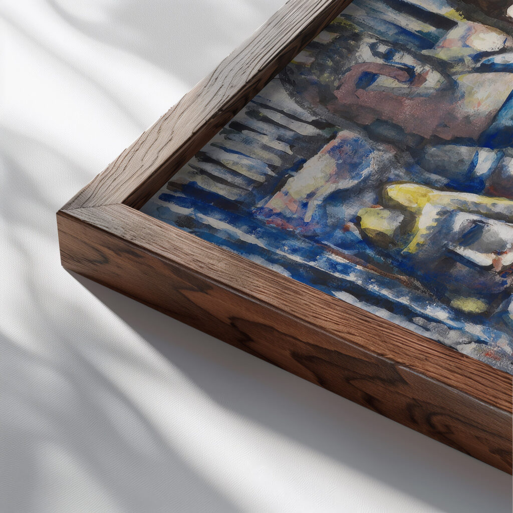 Die Kuchenbar 1946 Paul Kleinschmidt close up dark wood mockup