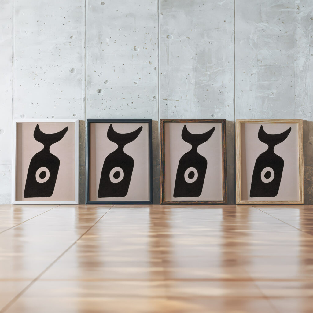 Die Nabelflasche 1923 Kurt Schwitters framed posters mockup