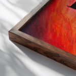 Die Pulverflagge around 1928 Karl Wiener close up dark wood mockup