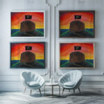 Die Pulverflagge around 1928 Karl Wiener framed posters mockup