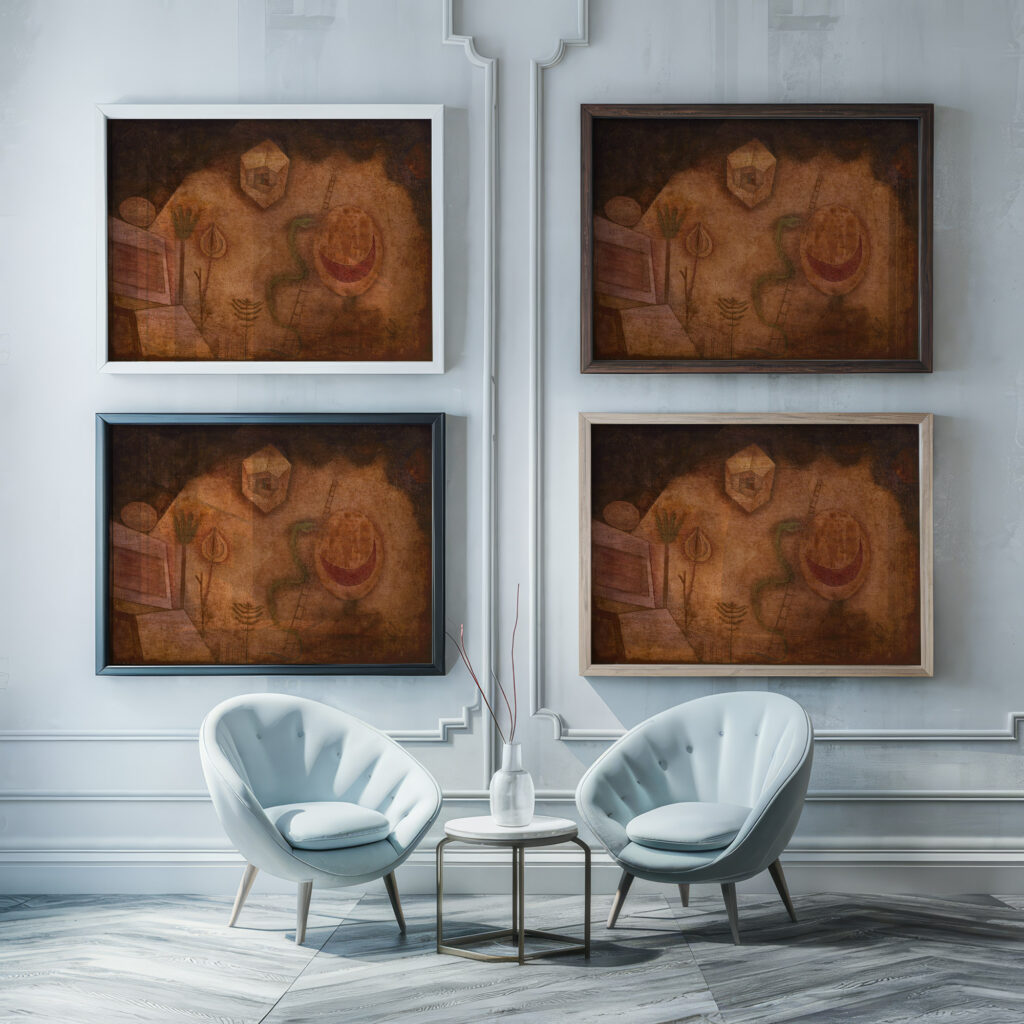 Die Schlange auf der Leiter 1929 Paul Klee framed posters mockup