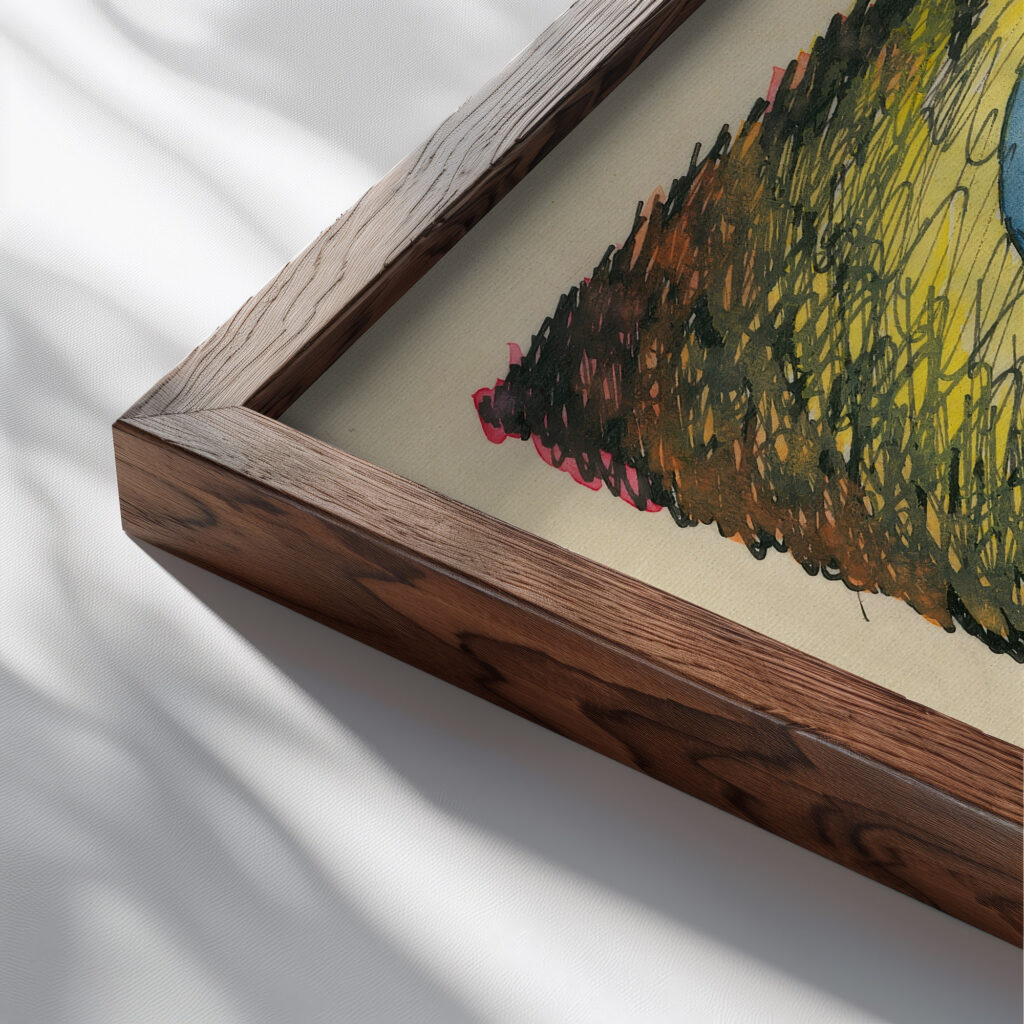 Die Wahrheit ist plastisch gebildet… around 1921 Karl Wiener close up dark wood mockup