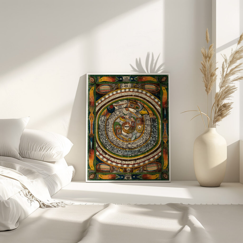 Die WanduhrSchlange. Ein Zohohrn Stund lang 1916 Adolf Wolfli 4 mockup