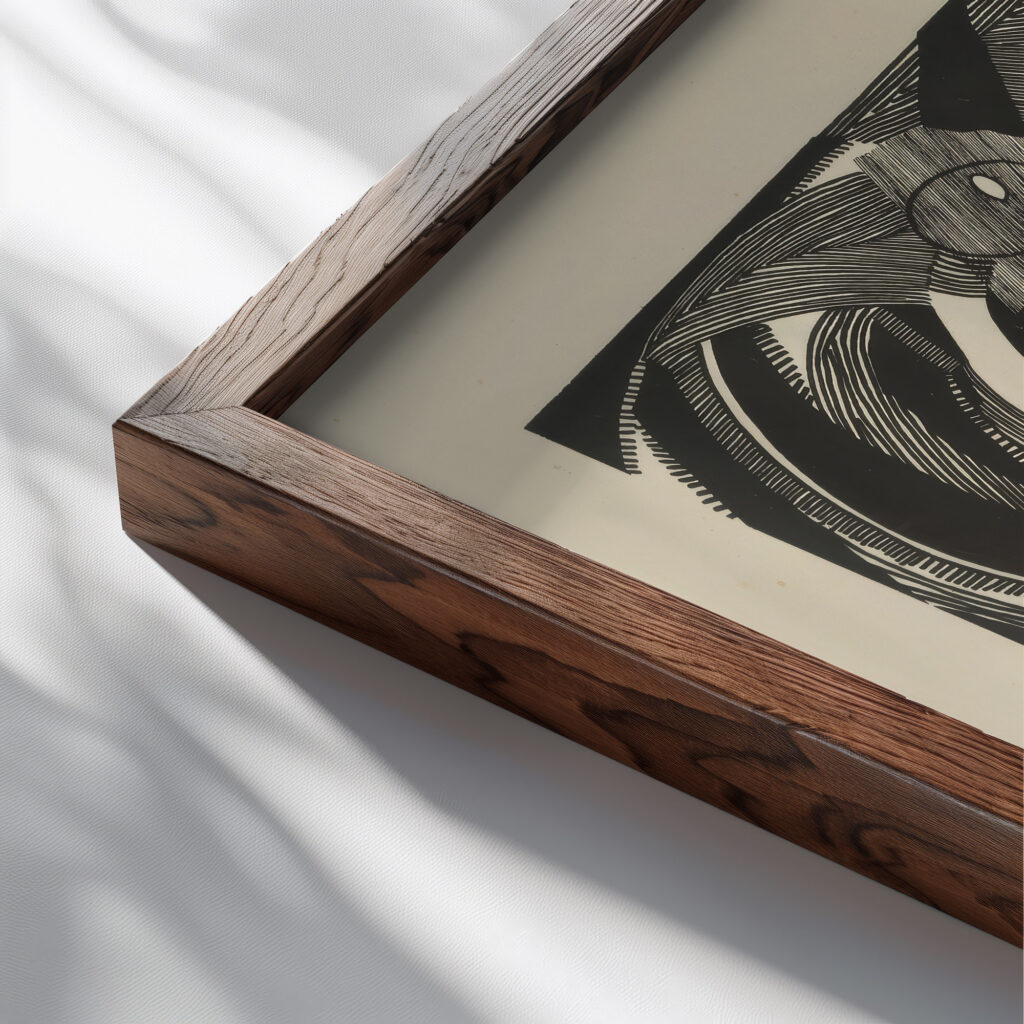 Die Zeichen 1919 20 Otto Freundlich 2 close up dark wood mockup