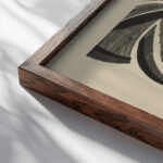 Die Zeichen 1919 20 Otto Freundlich 3 close up dark wood mockup