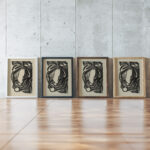 Die Zeichen 1919 20 Otto Freundlich 3 framed posters mockup