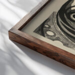 Die Zeichen 1919 20 Otto Freundlich 5 close up dark wood mockup