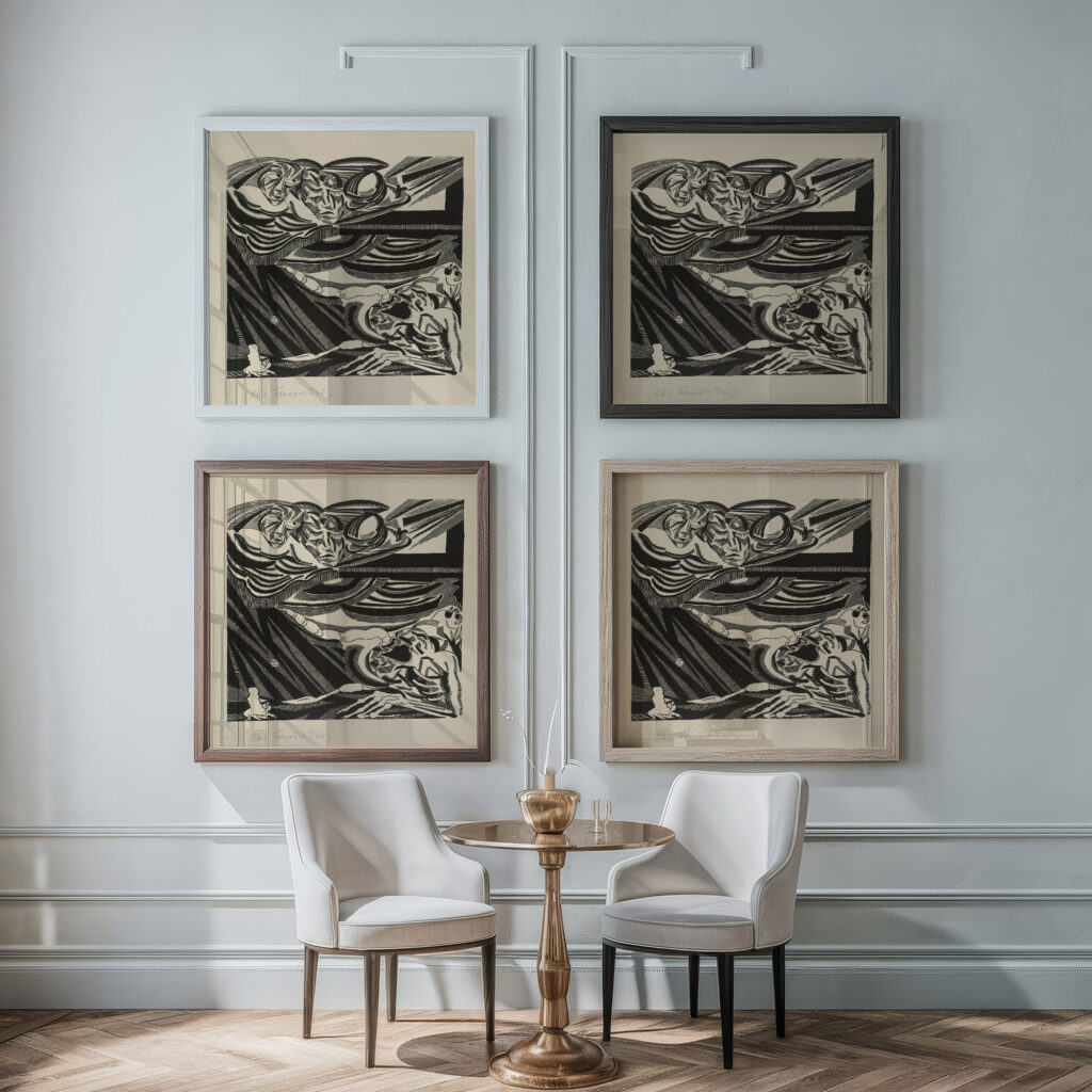 Die Zeichen 1919 20 Otto Freundlich framed posters mockup Die Zeichen 1919 20 Otto Freundlich framed posters mockup