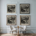 Die Zeichen 1919 20 Otto Freundlich framed posters mockup Die Zeichen 1919 20 Otto Freundlich framed posters mockup