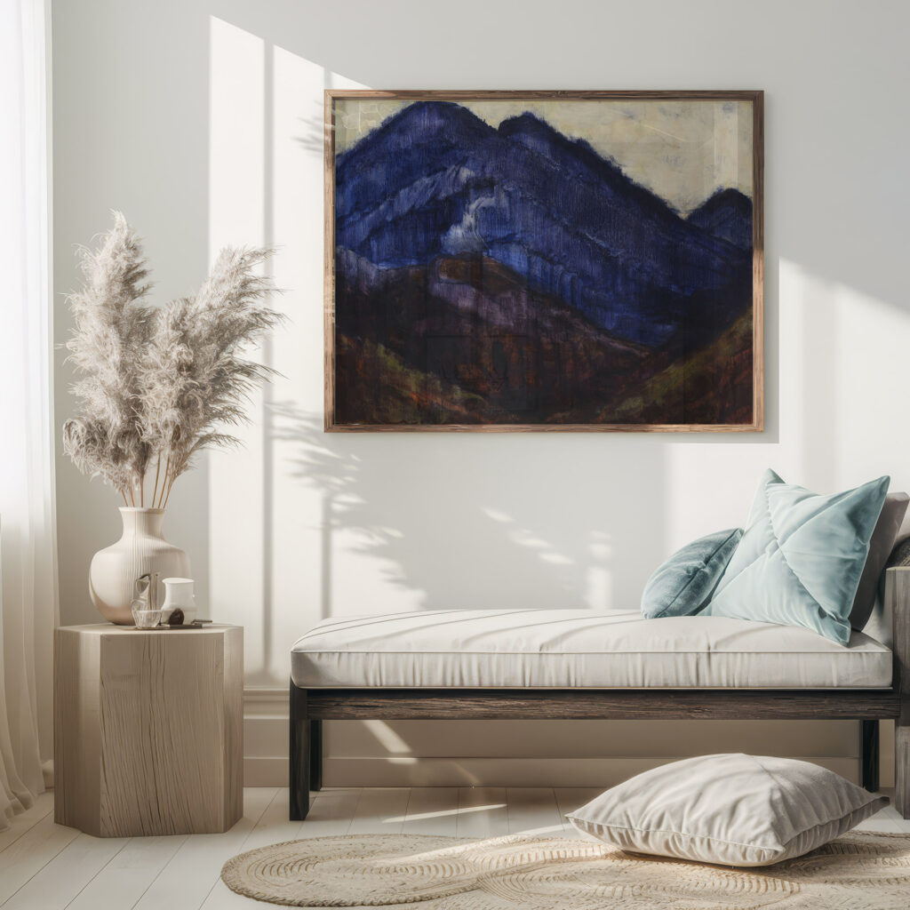 Die blauen Berge ca 1912 Christian Rohlfs 5 mockup