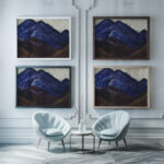 Die blauen Berge ca 1912 Christian Rohlfs framed posters mockup