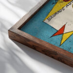 Die erhabene Seite 1923 Paul Klee close up dark wood mockup