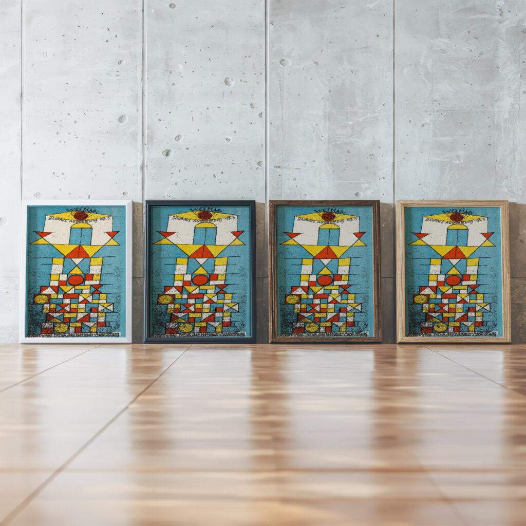 Die erhabene Seite 1923 Paul Klee framed posters mockup