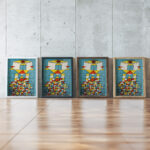 Die erhabene Seite 1923 Paul Klee framed posters mockup