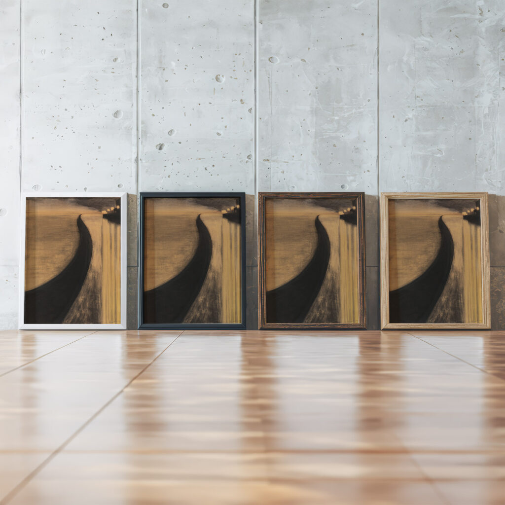 Digue et lumieres dOstende 1909 Leon Spilliaert framed posters mockup