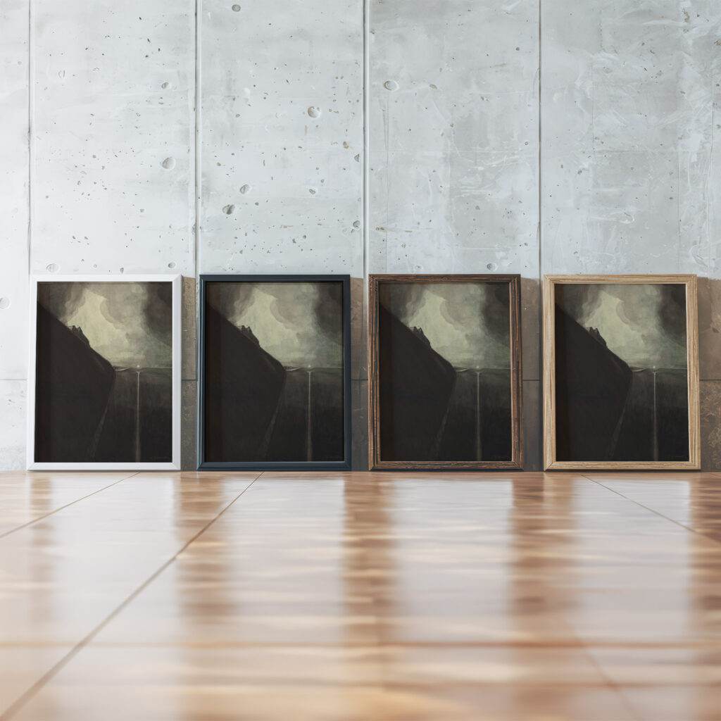 Digue et plage Chalet Royal et galeries dOstende 1908 Leon Spilliaert framed posters mockup