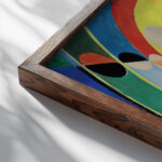 Disc Relief 1936 Robert Delaunay close up dark wood mockup