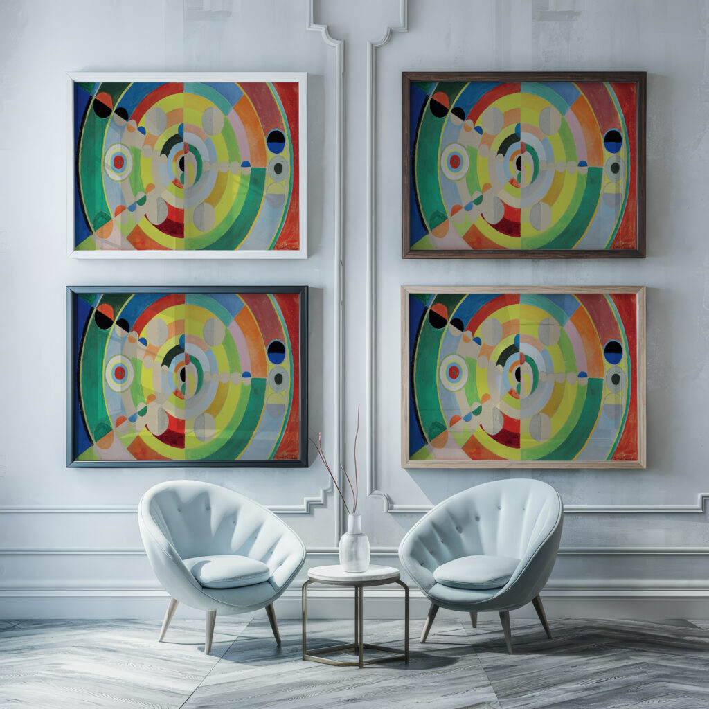 Disc Relief 1936 Robert Delaunay framed posters mockup