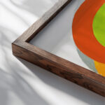 Disks 1930 1933 Robert Delaunay close up dark wood mockup Disks 1930 1933 Robert Delaunay close up dark wood mockup