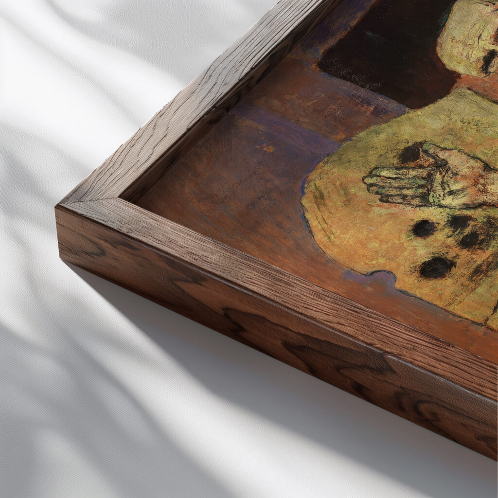 Distances 1935 Frits van den Berghe close up dark wood mockup