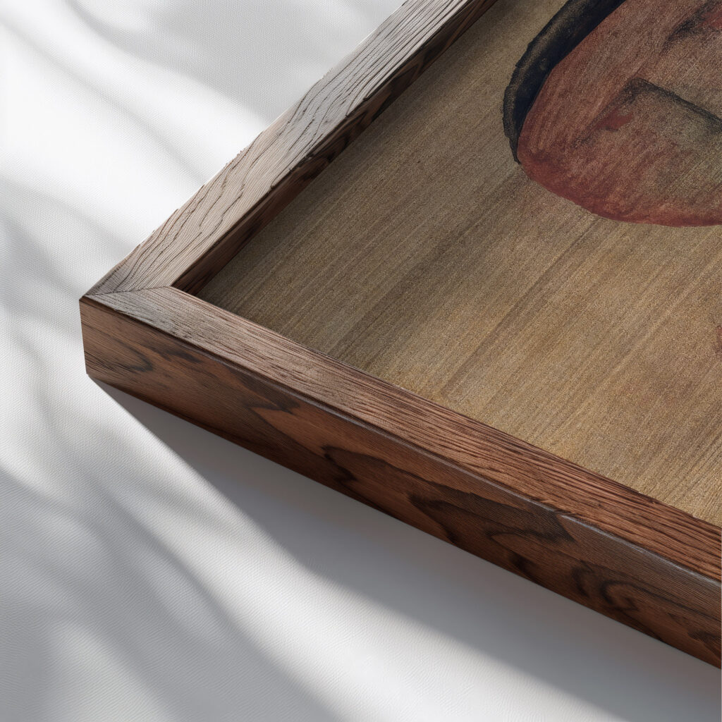 Doctor 1930 Paul Klee close up dark wood mockup