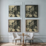 Dom medzi stromami 1927 1928 Konstantin Bauer framed posters mockup